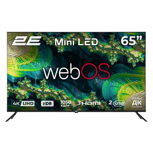 Телевізор 2E 65" 65A88H (2E-65A88H) Black - фото 1